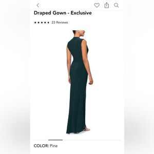 AQUA - Draped Gown - color: Pine - Size 14